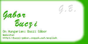 gabor buczi business card